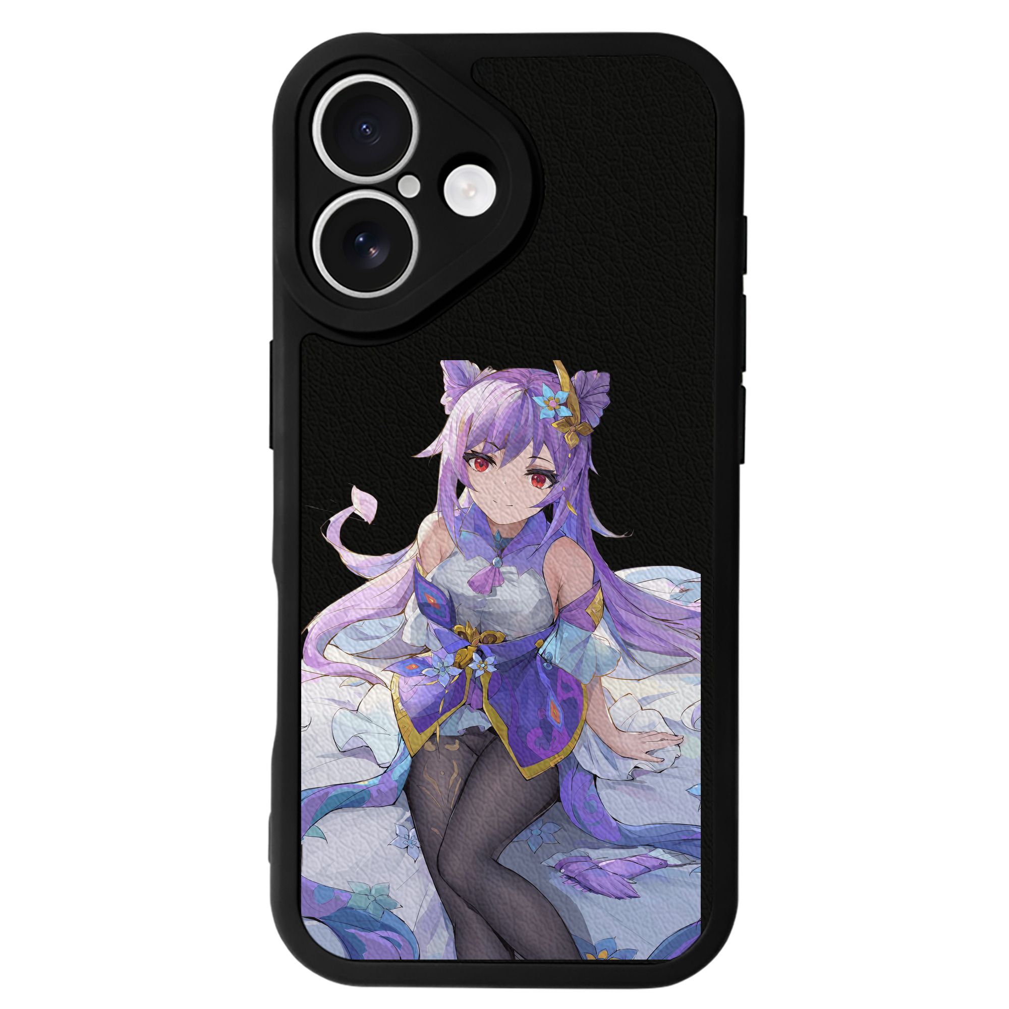 げんし神 刻晴 こくせい genshin Kokusei 【iPhone 16シリーズ対応】シリコンスマホケース（レザー調） 材質：シリコン